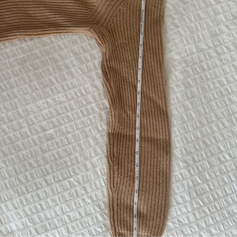 Massimo Dutti Tan Ribbed Cardigan - Picture 4 of 6
